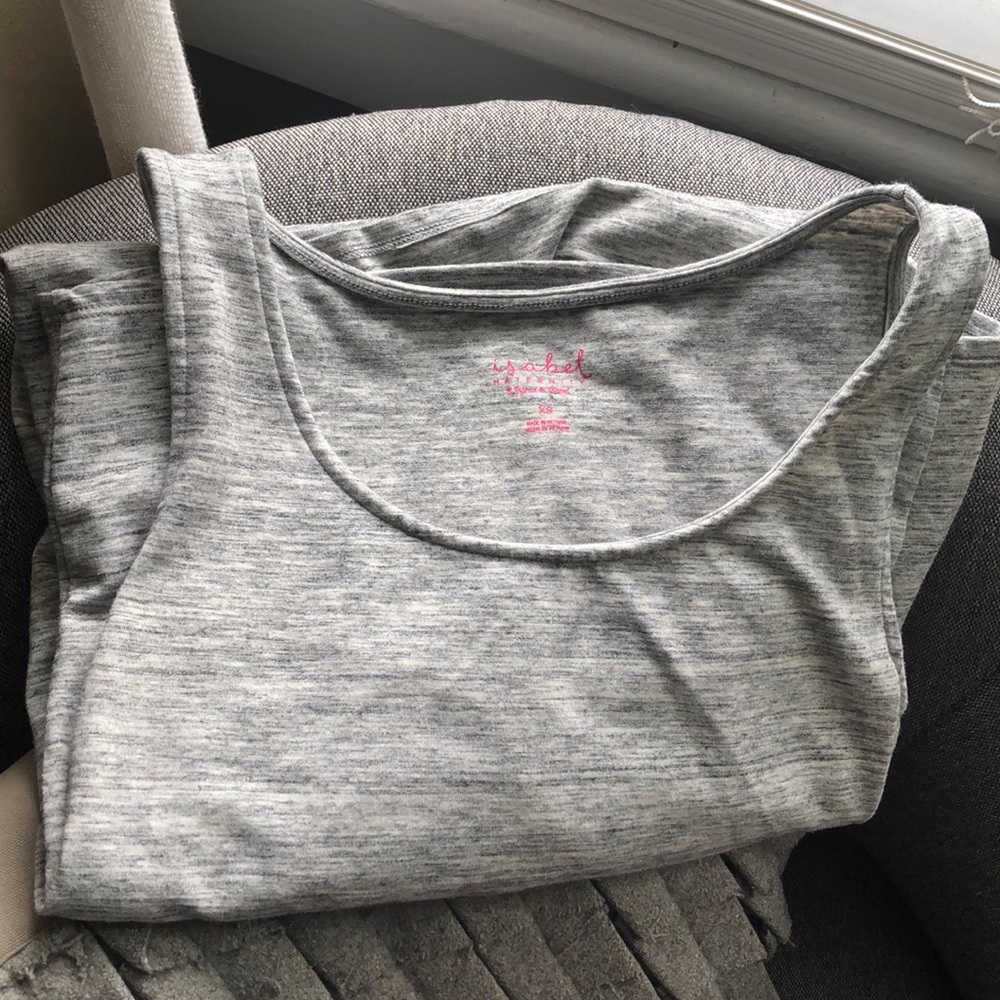 Light gray maternity dress